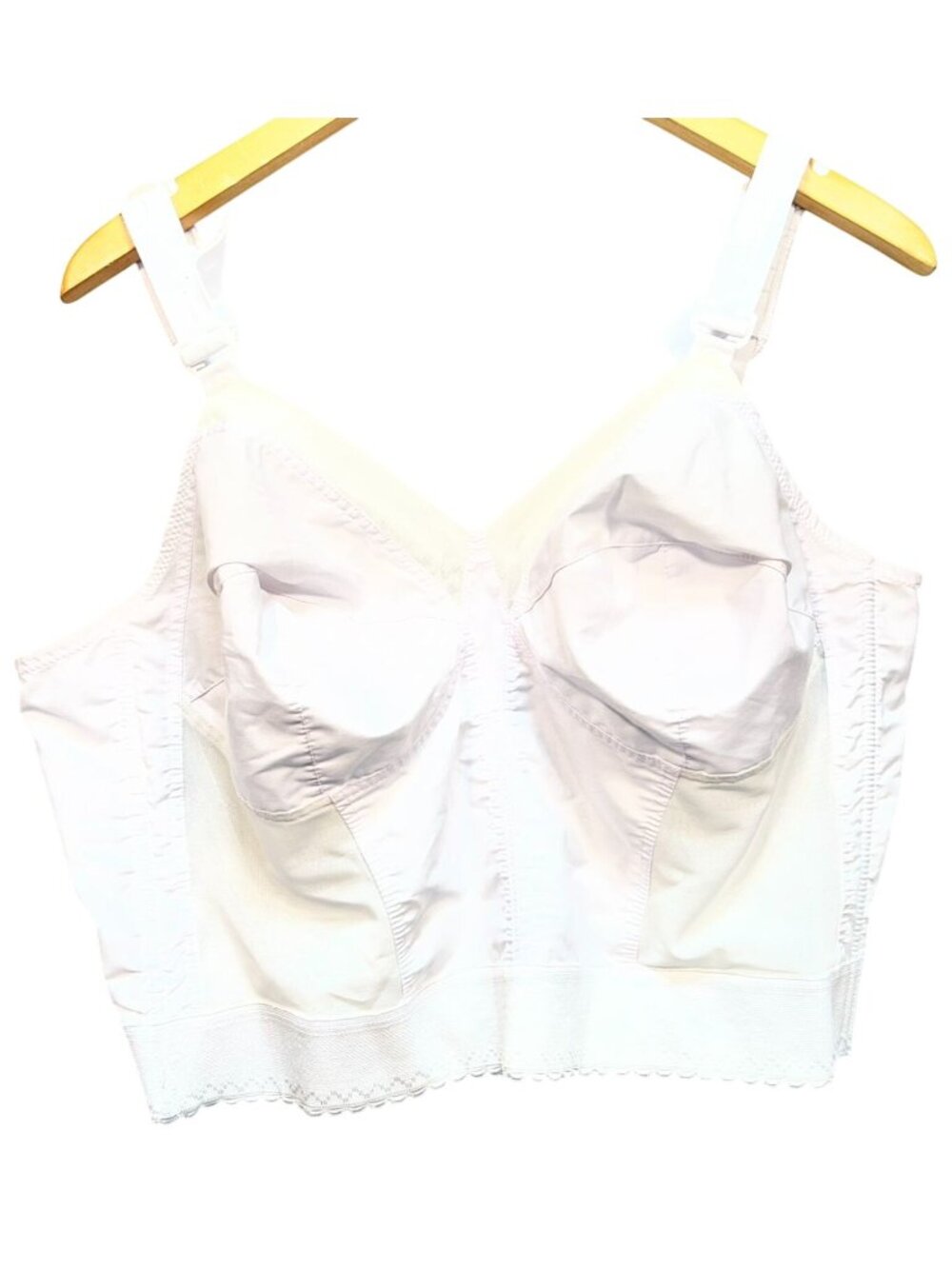Exquisite Form Women's Wireless Back & Posture Support Longline Bra Sz 46C White